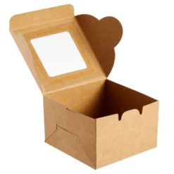 Juvale 25 Pack Mini Individual Cake Boxes With Display Window For Bakesale, Cupcakes, Donuts, Kraft Paper Material, 4 X 4 X 2.5 In -Juvale GUEST cbad65c4 7493 44d8 a495 5159e951f646