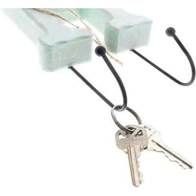 Juvale Farmhouse Home Key Holder For Wall With 7 Peg Hooks For Entryway, Farmhouse Home Decor 2 Juvale Farmhouse Home Key Holder For Wall With 7 Peg Hooks For Entryway, Farmhouse Home Decor - Image 2