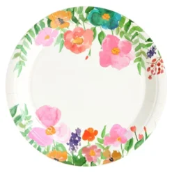 144 Piece Watercolor Tea Party Supplies With Pink Floral Paper Plates, Napkins, Cups, And Cutlery, Disposable Tableware Set, Serves 24 -Juvale GUEST cbc33143 8e0f 454b b675 21125f24c3c7