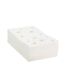 Blue Panda 50 Pack Gold And White Dinner Napkins With Stars, Gold Foil For Baby Shower, Birthday, Holidays, 3-Ply, 4 X 8 In -Juvale GUEST cfb466a6 7629 42e1 9be6 de65de831ecf