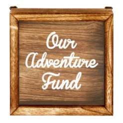 Juvale Our Adventure Travel Fund Bank For Adults, Rustic Wooden Honeymoon Piggy Bank For Wedding Gift, Money Box For Traveling, 7 X 7 In -Juvale GUEST d0b84760 f101 4f1b ac6c 2ed8b4f7dbc8