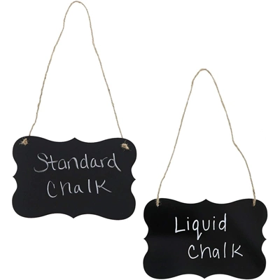 Juvale 6-Pack Black Hanging Acrylic Chalkboard Message Board Signs Liquid & Standard Chalk 4 X 6 In 3 Juvale 6-Pack Black Hanging Acrylic Chalkboard Message Board Signs Liquid & Standard Chalk 4 X 6 In - Image 3
