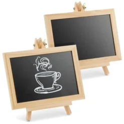 Juvale 6-Pack Mini Chalkboard Signs With Easel Stand For Table Decorations, Restaurant Food Display, Message Boards, Small Business, 7x7x4 In -Juvale GUEST d13a17d5 1aeb 4bed af3e 51855f2072ae