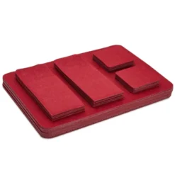 Juvale Felt Table Placemats Set Of 8 For Dining Table And Kitchen Decor With Drink Coasters And Cutlery Pouches (Dark Red, 24 Pieces) -Juvale GUEST d143ca3d 97f1 4b0a 8539 39881a03d0ba