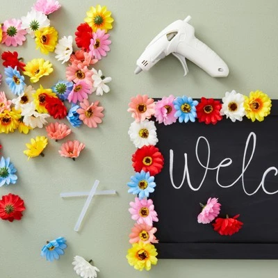 Juvale 60 Pack Artificial Daisy Flowers Heads, 2-Inch Colorful Fake Flowers, Bulk, For Crafts, Wedding Decorations, 6 Colors 2 Juvale 60 Pack Artificial Daisy Flowers Heads, 2-Inch Colorful Fake Flowers, Bulk, For Crafts, Wedding Decorations, 6 Colors - Image 2