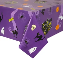 Juvale 3 Pack Halloween Tablecloth For Party Decoration, Washable Plastic Table Cover For Decor , Purple, 54 X 108 In -Juvale GUEST d259826d acfe 4889 9d61 e64ecd45f826