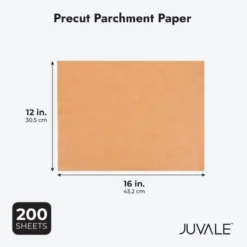 Juvale 200 Pack Unbleached Parchment Paper Sheets For Baking, Brown, 12" X 16" -Juvale GUEST d2bbd3de 4982 4cb0 8397 beef7a959ef9