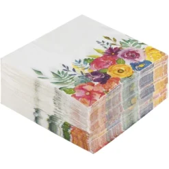 Juvale 100 Pack Floral Paper Napkins Disposable For Bridal Shower, Birthday, Spring Tea Party, 6.5 In -Juvale GUEST d3d55d24 a7b9 46fb 9075 2dbd178cfd9c