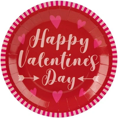 Juvale 80 Pack Happy Valentine's Day Disposable Paper Plates, Party Supplies, 9 In 3 Juvale 80 Pack Happy Valentine's Day Disposable Paper Plates, Party Supplies, 9 In - Image 3