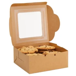 Juvale 50 Pack Kraft Pastry Boxes With Window, Cupcake Box For Bakery, Cookies, 6 X 2.5 Inches -Juvale GUEST d4e25501 2dbd 426a acd0 dd67a88776c9