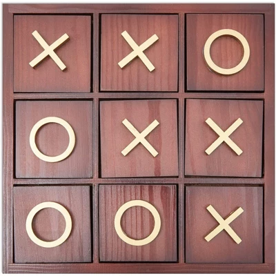 Juvale 10 Pieces Wooden Tic Tac Toe Board Game For Kids And Adults, 9.5 X 9.5 In 2 Juvale 10 Pieces Wooden Tic Tac Toe Board Game For Kids And Adults, 9.5 X 9.5 In - Image 2