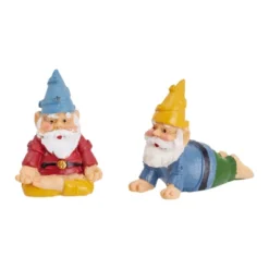 Juvale 4 Pieces Mini Garden Gnomes, Outdoor Fairy Miniature Statue Accessories Set, Decorations In Funny Poses, Yard Ornaments For Yoga Gifts, Planter -Juvale GUEST dab91489 ea40 4630 95a6 5e78a0e426bd