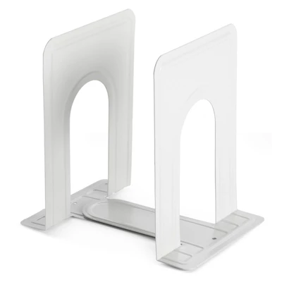 Juvale 12 Pack Metal Bookends For Shelves, Heavy Duty White Book Stoppers For Library, Living Room, Or Office (5x6.6x 5.8 In) 6 Juvale 12 Pack Metal Bookends For Shelves, Heavy Duty White Book Stoppers For Library, Living Room, Or Office (5x6.6x 5.8 In) - Image 6