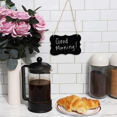 Juvale 6-Pack Black Hanging Acrylic Chalkboard Message Board Signs Liquid & Standard Chalk 4 X 6 In 1 Juvale 6-Pack Black Hanging Acrylic Chalkboard Message Board Signs Liquid & Standard Chalk 4 X 6 In