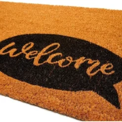Welcome Speech Bubble Natural Coir Door Mat 17"x30" - Front Doormat Non Slip Rug For Home Indoor Outdoor Entrance -Juvale GUEST dbaadc60 dbaa 415b 8084 2d676a70ce34