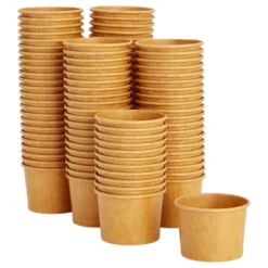 Juvale 100 Pack Disposable Paper Ice Cream Cups, Dessert Bowls For Sundae Bar, Frozen Yogurt (Brown, 5 Oz) -Juvale GUEST dc134447 a04f 4d85 a0e5 0972461b82fe