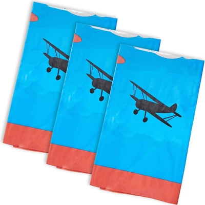 Juvale 3-Pack Airplane Disposable Plastic Table Cloth Tablecloth Party Supplies 2 Juvale 3-Pack Airplane Disposable Plastic Table Cloth Tablecloth Party Supplies - Image 2