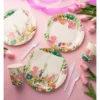 Juvale 80-Pack Floral Watercolor Flowers Disposable Paper Plates 9" Party Supplies