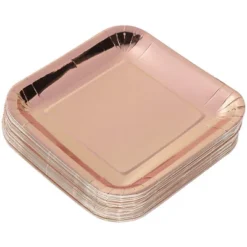 Juvale 48-Pack Square Metallic Rose Gold Foil Disposable Paper Plates 7" Birthday Party Supplies 8 Juvale 48-Pack Square Metallic Rose Gold Foil Disposable Paper Plates 7" Birthday Party Supplies -Juvale GUEST dee37a1c 4e4c 4ee0 a898 970815620893
