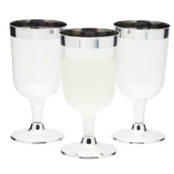 Juvale 50-Pack 7oz Disposable Plastic Wine Glass Set, Goblet Cups Party Supplies -Juvale GUEST e18630d1 a8fc 4b94 b6b4 e6dbcc77bc0d