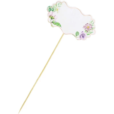 Juvale 24-Piece Set Buffet Table Decor Signs - Floral Menu Tent Cards, Blank Place Cards & Food Pick Label 2 Juvale 24-Piece Set Buffet Table Decor Signs - Floral Menu Tent Cards, Blank Place Cards & Food Pick Label - Image 2