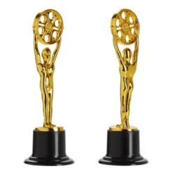 Juvale Pack Of 12 Mini Award Trophies - Plastic Movie Film Buff Trophy - Trophies For Kids - Great For Teachers, Gold, Black -Juvale GUEST e22750d4 286c 4ded abad bb89691f00a5