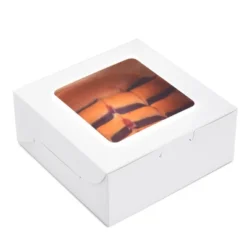 Juvale 50 Pack 6x6 Bakery Boxes With Window For Desserts, Treat Containers For Cupcakes, Pastries, Cookies (White) -Juvale GUEST e281b7de a7ef 470d 940a 1a4fd97c217c