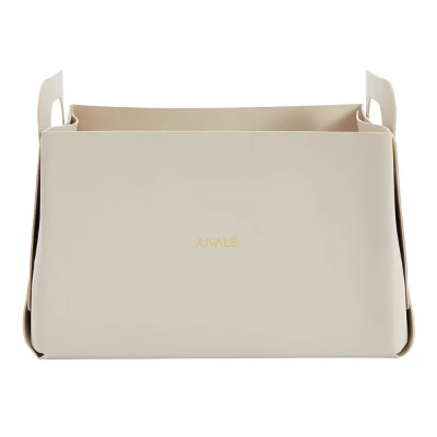 Juvale 2 Pack Faux Leather Foldable Storage Bins With Handles, Collapsible Baskets For Home Organization, Grey, 10 X 6.5 In 6 Juvale 2 Pack Faux Leather Foldable Storage Bins With Handles, Collapsible Baskets For Home Organization, Grey, 10 X 6.5 In - Image 6