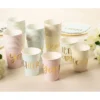 Juvale 48-Pack 9 Oz Gold Foil Pastel Disposable Paper Cups Bachelorette Party Supplies