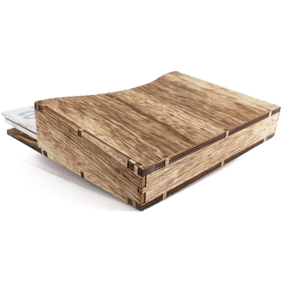 Juvale Rustic Wood Wall Mounted Magazine Rack And File Organizer With Menu Basket - Hanging Bathroom Mail Holder (12 In) 3 Juvale Rustic Wood Wall Mounted Magazine Rack And File Organizer With Menu Basket - Hanging Bathroom Mail Holder (12 In) - Image 3