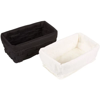 Juvale Wicker Nesting Baskets With Liners, Black Storage Organizers For Shelves (5 Piece Set) 3 Juvale Wicker Nesting Baskets With Liners, Black Storage Organizers For Shelves (5 Piece Set) - Image 3