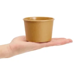 Juvale 100 Pack Paper Ice Cream Cups, Disposable Dessert Bowls For Sundae Bar, Frozen Yogurt, Brown, 8 Oz -Juvale GUEST e6044613 e22f 4ea7 81db 1b73faf94081