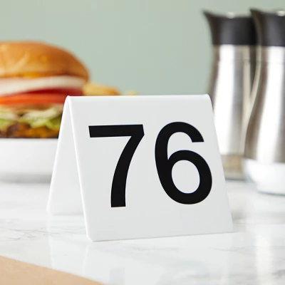 Set Of 25 Acrylic Table Numbers For Wedding Reception, Plastic Tent Cards Numbered 76-100 For Restaurants, Banquets (3 X 2.75 X 2.5 In) 1 Set Of 25 Acrylic Table Numbers For Wedding Reception, Plastic Tent Cards Numbered 76-100 For Restaurants, Banquets (3 X 2.75 X 2.5 In)