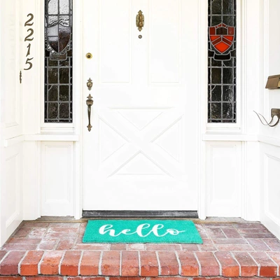 Natural Coco Coir Door Mat 17"x30", Hello Welcome Front Doormat Non Slip Rug For Home Indoor Outdoor Entrance 1 Natural Coco Coir Door Mat 17"x30", Hello Welcome Front Doormat Non Slip Rug For Home Indoor Outdoor Entrance
