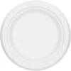 Juvale 125 Pack Small Sugarcane Bagasse Plates, Round Dessert & Appetizer Serving Platter For Wedding Party, White, 6 In