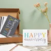 Juvale 36-Pack Assorted Bulk Happy Anniversary Cards With Envelopes, Bulk Box Set For Couples, Marriage, Or Work Anniversaries, 6 Designs, 4 X 6 In