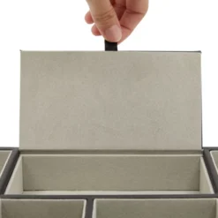 Juvale Mens Valet Tray, Nightstand Organizer With 6 Compartments For Phone, Watch, PU Leather Catchall For Dresser, Black, 13.9 X 9.5 X 1.6 In 12 Juvale Mens Valet Tray, Nightstand Organizer With 6 Compartments For Phone, Watch, PU Leather Catchall For Dresser, Black, 13.9 X 9.5 X 1.6 In -Juvale GUEST e9fad9ff c2d3 45de 9f23 516ad7e0083d