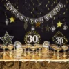3-Pack 30Th Birthday Honeycomb Table Centerpiece Party Decoration, 3 Star Designs
