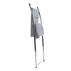 Juvale 59 Inch 4-Rung Wall Leaning Towel Rack, Holder & Stand, Blanket Ladder For Bathroom Decor, Oval Tube Chrome Metal -Juvale GUEST edc79c8c 374c 4059 b87a 3633502594ca