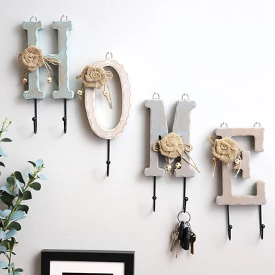 Juvale Farmhouse Home Key Holder For Wall With 7 Peg Hooks For Entryway, Farmhouse Home Decor 1 Juvale Farmhouse Home Key Holder For Wall With 7 Peg Hooks For Entryway, Farmhouse Home Decor