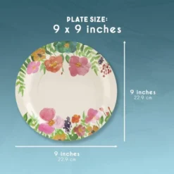 Juvale 80-Pack Floral Watercolor Flowers Disposable Paper Plates 9" Party Supplies 9 Juvale 80-Pack Floral Watercolor Flowers Disposable Paper Plates 9" Party Supplies -Juvale GUEST efaa4041 c32e 4dde a623 6c40c005cafb