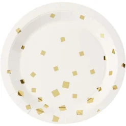 Juvale 48-Pack Gold Foil Square Confetti Disposable Paper Plates 9" Party Supplies -Juvale GUEST efb235c2 d194 4cd0 a3cb a13c6a2fcb9f