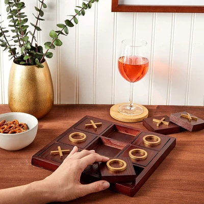 Juvale 10 Pieces Wooden Tic Tac Toe Board Game For Kids And Adults, 9.5 X 9.5 In 1 Juvale 10 Pieces Wooden Tic Tac Toe Board Game For Kids And Adults, 9.5 X 9.5 In