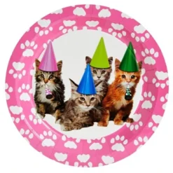 Juvale 144-Pieces Of Kitten Party Supplies With Cat Birthday Paper Plates, Napkins, Cups, And Cutlery, Serves 24 -Juvale GUEST f055af67 4bc5 47e8 b2c4 698438167be1