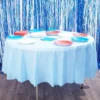 Juvale 12-Pack 84" Disposable Plastic Round Tablecloth Table Covers Party Supplies, Blue