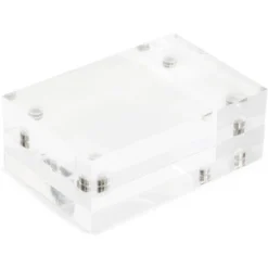 2-Pack Magnetic Acrylic Plastic Picture Photo Frames Holder 2x3 Crystal Clear For Tabletop Desktop -Juvale GUEST f1466bf6 e627 4c0e 8eb5 85168bc3ac20