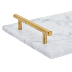 Rectangle Marble Serving Tray, Jewelry Trinket Tray, Perfume Tray, Bathroom Toilet Vanity Tray With Handle (White 15"x7.5"x0.4") 14 Rectangle Marble Serving Tray, Jewelry Trinket Tray, Perfume Tray, Bathroom Toilet Vanity Tray With Handle (White 15"x7.5"x0.4") -Juvale GUEST f14e0fb4 f42c 469b 8db9 66b518e0210c