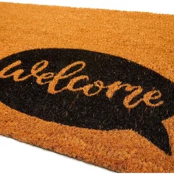 Welcome Speech Bubble Natural Coir Door Mat 17"x30" - Front Doormat Non Slip Rug For Home Indoor Outdoor Entrance -Juvale GUEST f25b4429 2fd0 4884 8c56 12a1d6fd6dcc