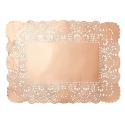 Juvale 60 Pack Lace Disposable Paper Doilies, Rose Gold Foil Placemats 14 X 10 In, -Juvale GUEST f3e1f206 b090 4948 9d08 88007f4fde41
