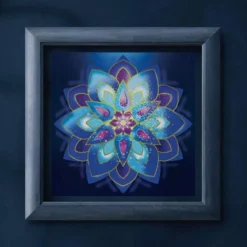 Juvale Mandala Floral 5D Diamond Art Painting Kit With Rhinestone Crystal Embroidery Dots For Adults, 2 Designs, 16x16 In